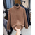 cheap Men's Pullover Sweater-Men's Pullover Sweater Jumper Fleece Sweater Knit Sweater Ribbed Knit Regular Tops Knitted Plain Turtleneck Fashion Basic Vacation Daily Wear Clothing Apparel Fall Winter Black Navy Blue M L XL