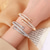 baratos Pulseiras-Zircão Clássico Séries Totem Elegante Moda Personalizada Simples cromada Pulseira de jóias Prata / Dourado Para Casamento Festa Noivado Baile de Formatura