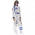 preiswerte Berufs- und Uniformkostüme-Pärchen Astronautenkostüm Overall Karnevalskostüm Onesie mit Maske Gruppenkostüme silberner Raumanzug für Männer Frauen mit gestickten Patches