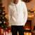 billige genser for menn-Herre Julegenser Julegensere Feriegenser Pullover genser Strikket genser Riflet Strikke Vanlige topper Knapper Strikket عادي Med hette Mote Grunnleggende Feriereise Dagligdagstøy Klær Høst Vinter Hvit