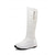 abordables Bottes de neige et d'hiver-Bottes d'hiver rouges pour femmes - bottes chaudes et imperméables montantes jusqu'aux genoux avec semelle antidérapante, idéales pour Noël, les promenades en extérieur et par temps froid.