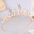 economico Tiare &amp; Corone-Diademi Acconciatura Lega Matrimonio Compleanno Elegante Con Strass Perla Copricapo Copricapo
