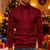 voordelige pullover voor heren-Voor heren Kersttrui Kerst Truien Vakantietrui Trui Gebreide trui Geribd breien Normale tops Gebreid Effen Coltrui Modieus Basic Vakantie Alledaagse kleding Kleding Herfst winter Zwart Geel S M L