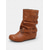 abordables Medieval &amp; Renacimiento-Botines de piel sintética marrón de inspiración medieval para mujer: diseño de hebilla, tacón de cuña cómodo, calzado informal de moda para fiestas retro, otoño e invierno.