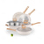 זול כלי בישול-סט סירים ומחבתות 12 חלקים, סט כלי בישול נון-סטיק, לבן