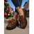 ieftine Mocasini de Damă-Loaferi din piele lacuită burgundy slip-on pentru femei cu fundiță – Pantofi chunky platform pentru ieșiri casual purtare zilnică și sărbători de Crăciun