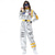 preiswerte Berufs- und Uniformkostüme-Pärchen Astronautenkostüm Overall Karnevalskostüm Onesie mit Maske Gruppenkostüme silberner Raumanzug für Männer Frauen mit gestickten Patches
