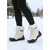 baratos Botas de neve e inverno-botas de neve femininas de inverno com cadarço - botas impermeáveis e isoladas com forro de pele sintética para aventuras ao ar livre
