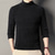 cheap Men's Pullover Sweater-Men's Pullover Sweater Jumper Knit Sweater Ribbed Knit Regular Tops Knitted Plain Turtleneck Fashion Basic Vacation Daily Wear Clothing Apparel Fall Winter Black Coffee M L XL