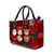 cheap Graphic Print Bags-Women's Christmas Tote Bag - Faux Leather, Santa and Snowman Design, Holiday Gift Bag for Women, Festive Season Handbag for Christmas, Perfect for Parties and Winter Outings
