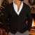 baratos suéter cardigã masculino-Homens camisolas de natal Suéter de Natal Sueter Cardigan Suéter Cortado Suéter de malha Estriado Tricotar Tops regulares Botões Tecido Decote V Moda Clássico Férias Roupa Diária Roupa Outono Inverno