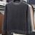 abordables suéter de los hombres-Hombre Suéter de punto Estriado Tejer Tops regulares De Punto Vellón Plano Cuello Barco Moda Básico Vacaciones Ropa Cotidiana Ropa Otoño Invierno Negro Verde M L XL