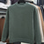 abordables suéter de los hombres-Hombre Suéter de punto Estriado Tejer Tops regulares De Punto Vellón Plano Cuello Barco Moda Básico Vacaciones Ropa Cotidiana Ropa Otoño Invierno Negro Verde M L XL