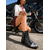 preiswerte Bikerstiefel-Schwarze, nietenbesetzte Biker-Ankle-Boots für Damen mit silberner Zehenkappe – Punk-Rock-Stil, perfekt für Motorradtouren, Streetwear und Freizeitaktivitäten