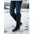 abordables Bottes de neige et d'hiver-Bottes d'hiver rouges pour femmes - bottes chaudes et imperméables montantes jusqu'aux genoux avec semelle antidérapante, idéales pour Noël, les promenades en extérieur et par temps froid.