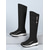 abordables Bottes de neige et d'hiver-Bottes d'hiver rouges pour femmes - bottes chaudes et imperméables montantes jusqu'aux genoux avec semelle antidérapante, idéales pour Noël, les promenades en extérieur et par temps froid.