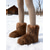 abordables Cowboy y botas occidentales-Botas de nieve para mujer con estampado de leopardo y forro de piel sintética: botines de invierno acogedores con suave forro de piel sintética, elegantes y cálidos para el clima frío y actividades al
