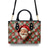 cheap Graphic Print Bags-Women's Christmas Tote Bag - Faux Leather, Santa and Snowman Design, Holiday Gift Bag for Women, Festive Season Handbag for Christmas, Perfect for Parties and Winter Outings