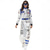 preiswerte Berufs- und Uniformkostüme-Pärchen Astronautenkostüm Overall Karnevalskostüm Onesie mit Maske Gruppenkostüme silberner Raumanzug für Männer Frauen mit gestickten Patches