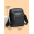 abordables Bolsos de hombre-Bolso bandolera de piel auténtica para hombre – bolso cruzado negro y marrón con múltiples bolsillos con cremallera, elegante y duradero para el trabajo y salidas informales.