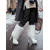 abordables Botas de nieve e invierno-Botas negras de tacón alto para mujer con ribete de piel sintética: un elegante calzado de invierno para mujeres a la moda, ideal para usar a diario y por la noche.
