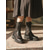 preiswerte Modische Stiefel-Weiße Damen-Schnürstiefel mit klobiger Sohle – modisch, strapazierfähig, perfekt für Alltag, Streetwear und Freizeit.