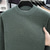 abordables suéter de los hombres-Hombre Suéter de punto Estriado Tejer Tops regulares De Punto Vellón Plano Cuello Barco Moda Básico Vacaciones Ropa Cotidiana Ropa Otoño Invierno Negro Verde M L XL