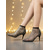 abordables Botines-Botines de malla con diamantes de imitación para mujer: zapatos de fiesta con tacón de gatito y punta brillante para salidas nocturnas. &amp;eventos de cóctel