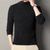 cheap Men's Pullover Sweater-Men's Pullover Sweater Jumper Knit Sweater Ribbed Knit Regular Tops Knitted Plain Turtleneck Fashion Basic Vacation Daily Wear Clothing Apparel Fall Winter Black Coffee M L XL