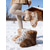 abordables Cowboy y botas occidentales-Botas de nieve para mujer con estampado de leopardo y forro de piel sintética: botines de invierno acogedores con suave forro de piel sintética, elegantes y cálidos para el clima frío y actividades al