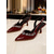 halpa Slingback-kengät-Naisten viininpunaiset lakkanahkaiset slingback-korkokengät kristallikoristeilla - elegantit teräväkärkiset stiletto-kengät ilta- tai cocktail-tilaisuuksiin