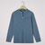 abordables Camiseta informal tipo henley-Camisa Henley SoftFade™ para Hombre Camiseta Manga Larga Camisa Henley Otoño Invierno Retro Nostálgico Garment Dyed Desgastada Moda Vacaciones Ropa De Calle Salir Azul Marino Negro Celeste Camiseta