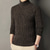 cheap Men's Pullover Sweater-Men's Pullover Sweater Jumper Knit Sweater Ribbed Knit Regular Tops Knitted Plain Turtleneck Fashion Basic Vacation Daily Wear Clothing Apparel Fall Winter Black Coffee M L XL