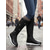 abordables Bottes de neige et d'hiver-Bottes d'hiver rouges pour femmes - bottes chaudes et imperméables montantes jusqu'aux genoux avec semelle antidérapante, idéales pour Noël, les promenades en extérieur et par temps froid.
