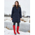 abordables Bottes de neige et d'hiver-Bottes d'hiver rouges pour femmes - bottes chaudes et imperméables montantes jusqu'aux genoux avec semelle antidérapante, idéales pour Noël, les promenades en extérieur et par temps froid.