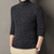 cheap Men's Pullover Sweater-Men's Pullover Sweater Jumper Knit Sweater Ribbed Knit Regular Tops Knitted Plain Turtleneck Fashion Basic Vacation Daily Wear Clothing Apparel Fall Winter Black Coffee M L XL