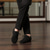 abordables Zapatos de baile de hombre-Zapatos de baile negros con cordones para hombre con suela de gamuza suave: zapatillas de lona cómodas para baile de salón, jazz y latino