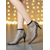 abordables Botines-Botines de malla con diamantes de imitación para mujer: zapatos de fiesta con tacón de gatito y punta brillante para salidas nocturnas. &amp;eventos de cóctel
