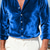 abordables Camisas informales elegantes para hombre-Hombre Camisa con botones Camisa casual Vino Azul Real Manga Larga Cuello Vuelto Vacaciones Fiesta Ropa Terciopelo Elegante Casual