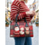 cheap Graphic Print Bags-Women's Christmas Tote Bag - Faux Leather, Santa and Snowman Design, Holiday Gift Bag for Women, Festive Season Handbag for Christmas, Perfect for Parties and Winter Outings
