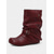 abordables Medieval &amp; Renacimiento-Botines de piel sintética marrón de inspiración medieval para mujer: diseño de hebilla, tacón de cuña cómodo, calzado informal de moda para fiestas retro, otoño e invierno.
