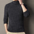 cheap Men's Pullover Sweater-Men's Pullover Sweater Jumper Knit Sweater Ribbed Knit Regular Tops Knitted Plain Turtleneck Fashion Basic Vacation Daily Wear Clothing Apparel Fall Winter Black Coffee M L XL