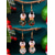 abordables Pendiente de mujer-Pendientes navideños de muñeco de nieve para mujer – aleación con cuentas rojas, verdes y blancas, perfectos para fiestas navideñas y celebraciones festivas.