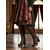 abordables Victoriano &amp; Eduardo-Botas altas hasta la rodilla de piel sintética negra para mujer con detalle de tachuelas: calzado de tacón grueso de inspiración medieval para otoño, invierno y fiestas nocturnas.