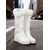baratos Botas de neve e inverno-Botas de neve femininas brancas com forro de pele sintética e salto plataforma - botas de inverno impermeáveis com cadarço, estilosas e aconchegantes para clima frio e atividades casuais ao ar livre.