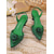 cheap Women's Shoes-Women's Green Rhinestone Slingback Heels, Elegant Pointed-Toe Dress Shoes for St. Patrick's Day Party