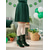 voordelige St. Patrick&amp;#39;s Day-Dameslaarsjes van bosgroen fluweel met vetersluiting – elegante laarsjes met kittenhak en strikdetail voor St. Patrick's Day en winterfestivals.