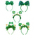 ieftine Accesorii-Set de bentițe pentru femei de Ziua Sfântului Patrick (5 buc.) - trifoi verde cu sclipici &amp;cercuri de păr cu fundă, accesorii festive pentru costume irlandeze de sărbătoare pentru paradă, petrecere