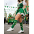 voordelige Damesschoenen-Groene damesschoenen in oxfordstijl – platte veterschoenen voor de St. Patrick's Day parade, feestelijke schoenen voor feestelijke gelegenheden en feestjes. &amp;straatevenementen