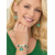abordables Accesorios-Conjunto de pulsera y pendientes de trébol de aleación y acrílico para mujer, con cuentas verdes y blancas, perfecto para el Día de San Patricio y para uso diario.